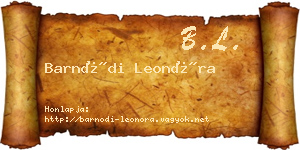 Barnódi Leonóra névjegykártya